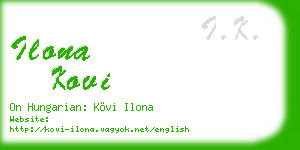 ilona kovi business card
