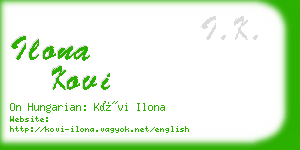 ilona kovi business card